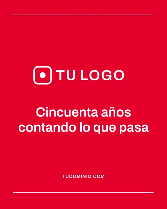 Plantilla Institucional: el logo del medio como protagonista