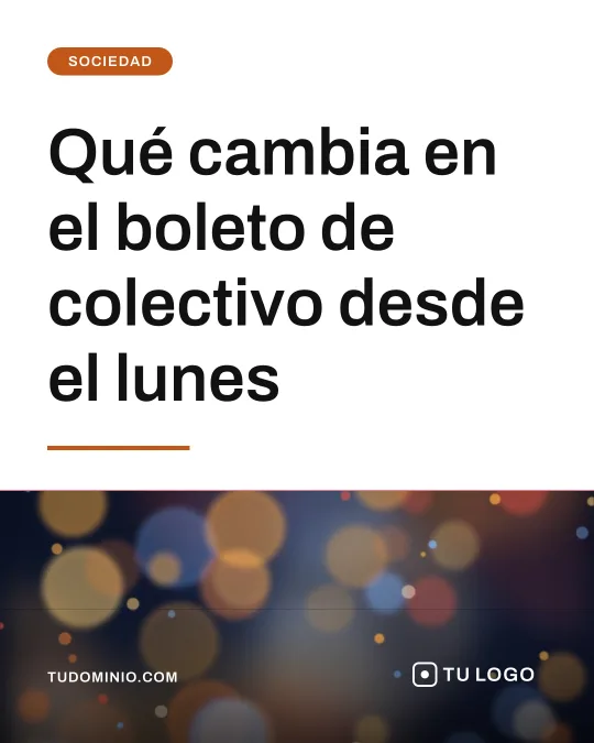 Plantilla Titular manda: titular grande sobre blanco y la foto abajo