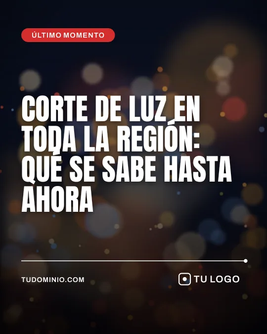 La pieza de «Último momento» con el titular de la nota que despegó, lista para Instagram